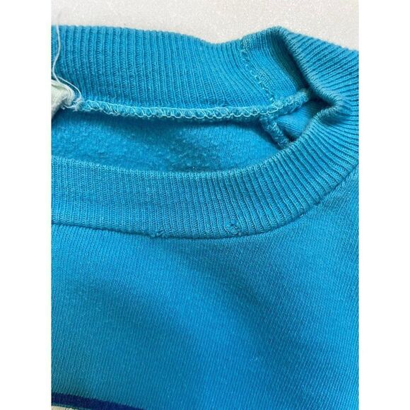 VINTAGE New York NYC Graphic Crewneck Sweatshirt Women Small Blue 90s - Picture 5 of 9